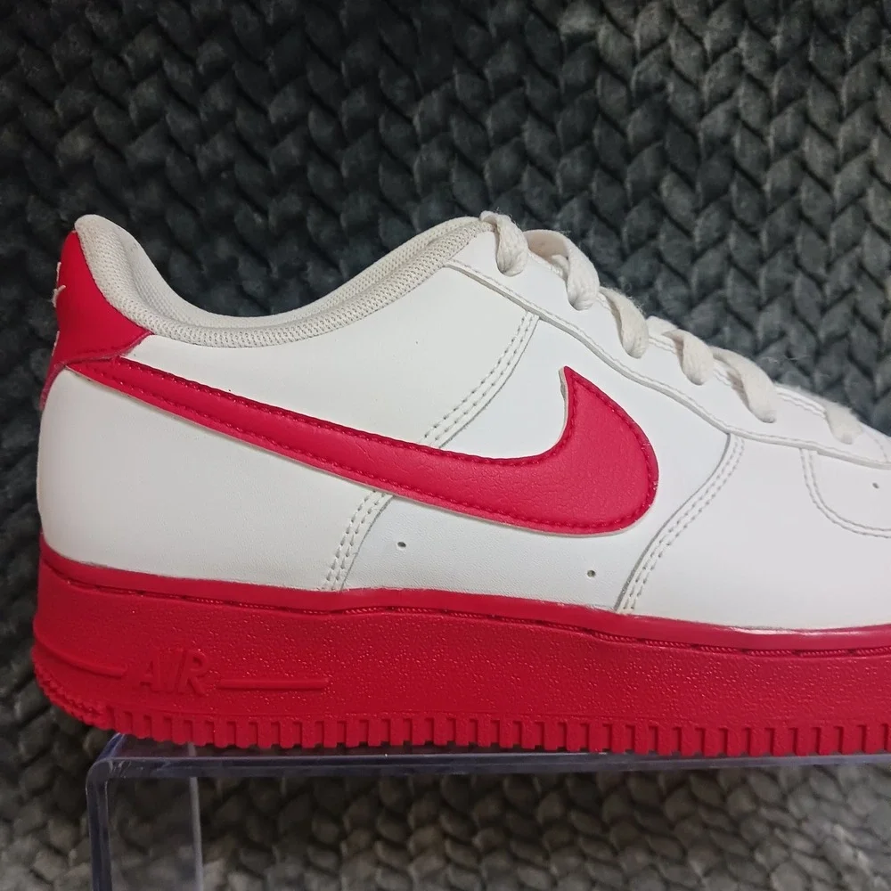 Nike Air Force 1 Retro Low GS White University Red Sneakers CV7663-102 Size 6.5Y